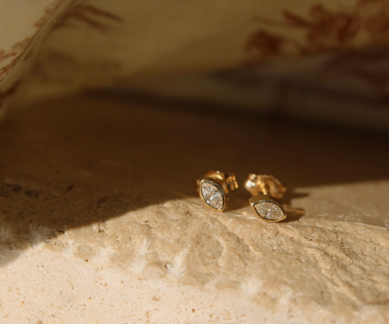 Marquis Diamond Studs