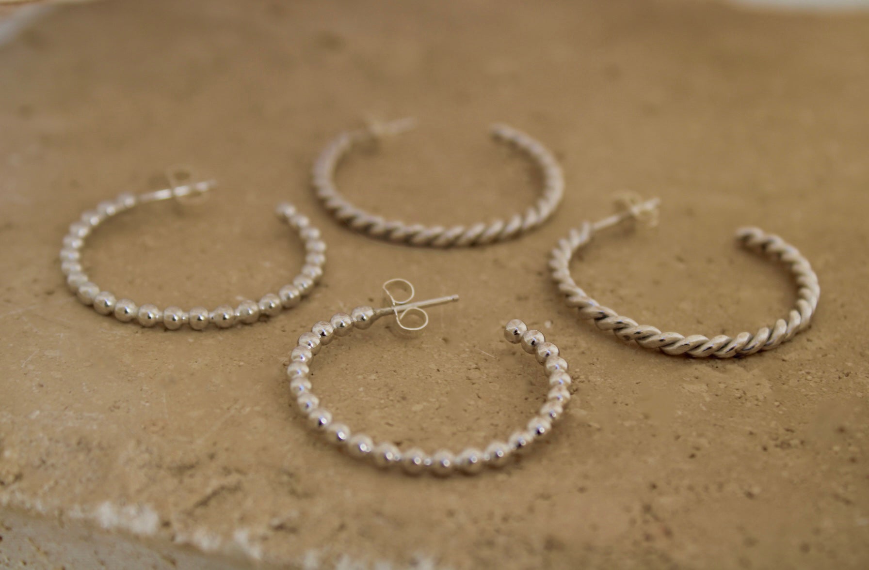 Beaded Hoops