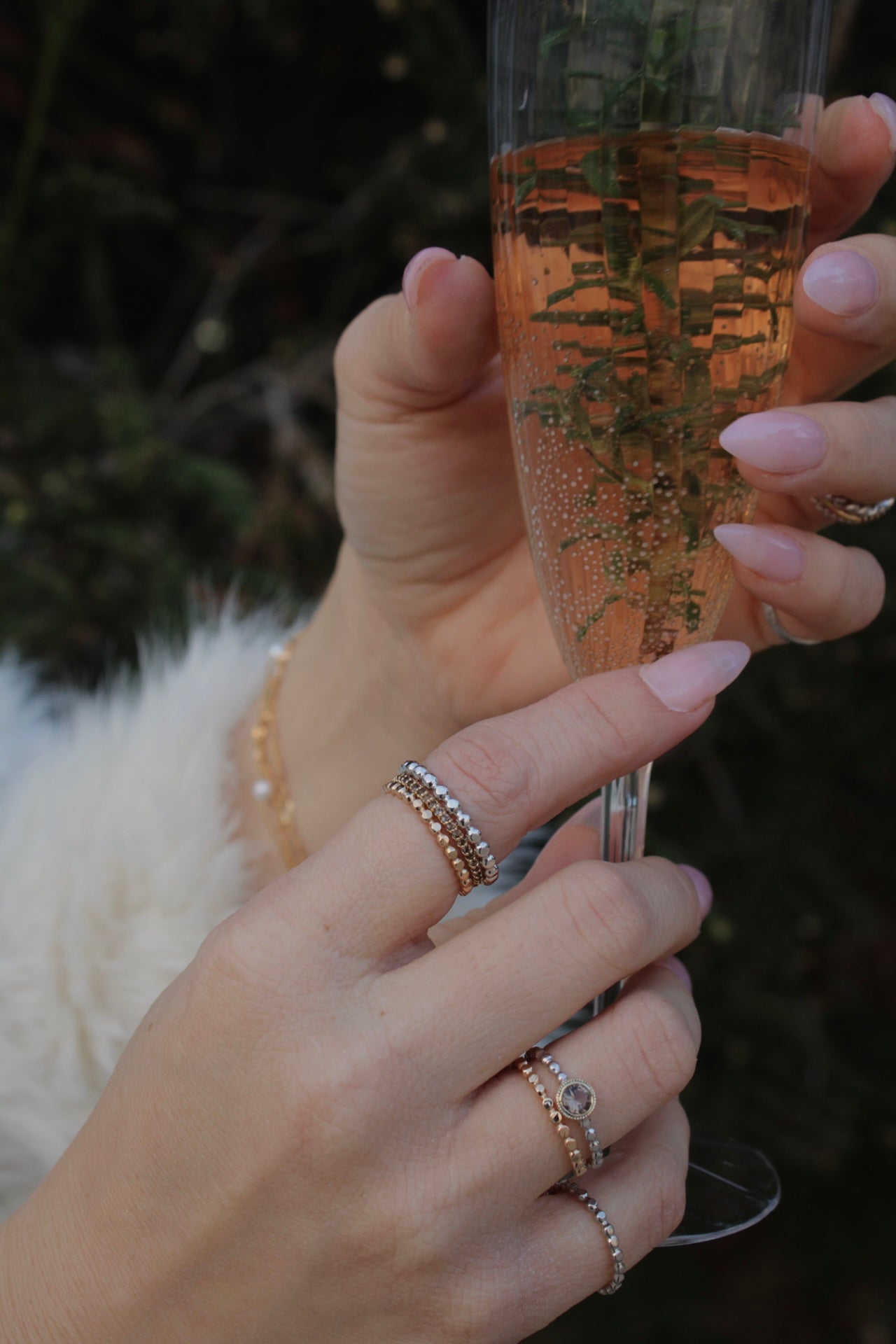 Smokey Quartz Pave Band