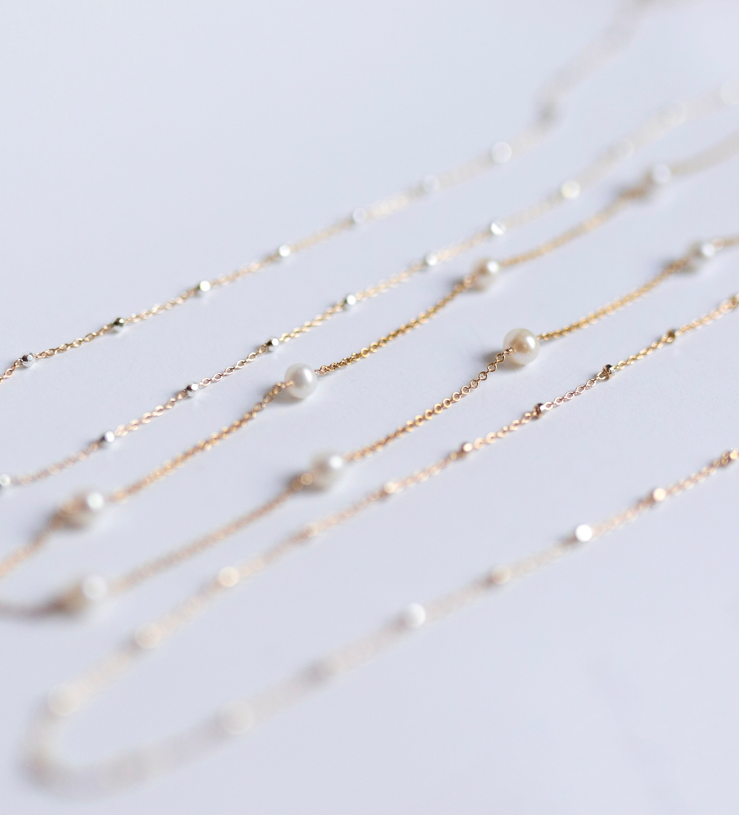 Dainty Pearl Station Chain