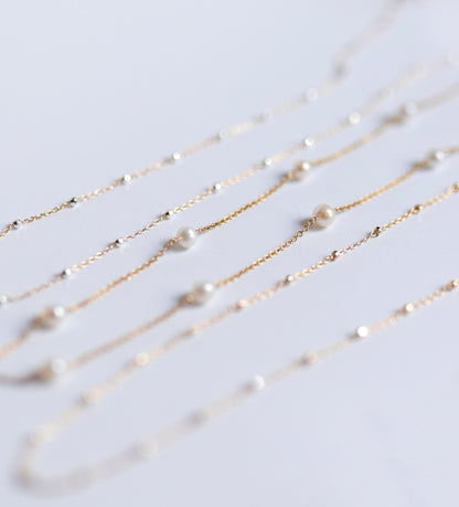 Dainty Pearl Station Chain