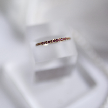 Pink Tourmaline Pave Band