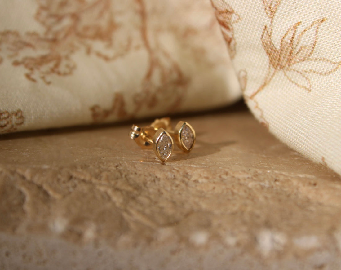 Marquis Diamond Studs