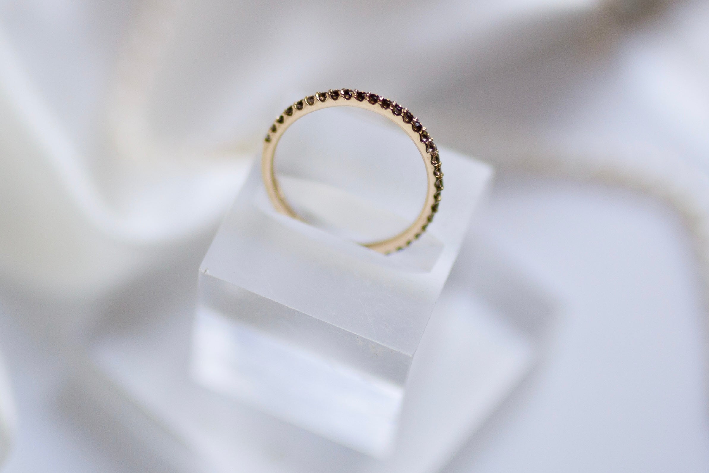 Smokey Quartz Pave Band