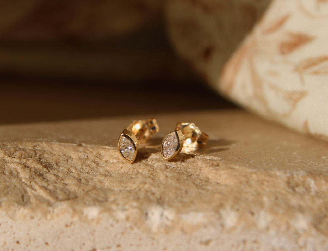 Marquis Diamond Studs