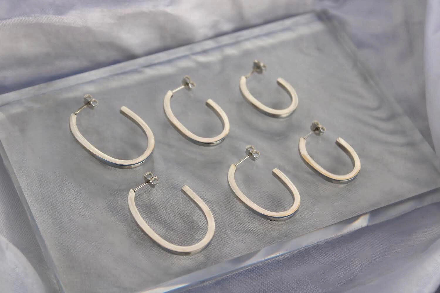 Large Oval Link Hoops