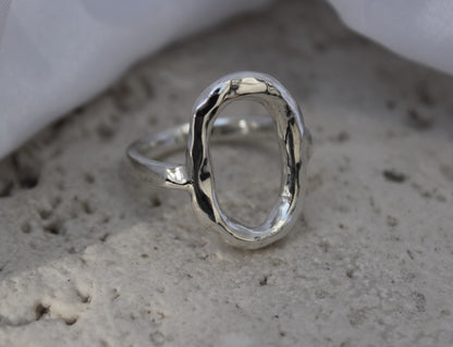Recycled Oval Link Ring