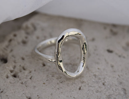Recycled Oval Link Ring