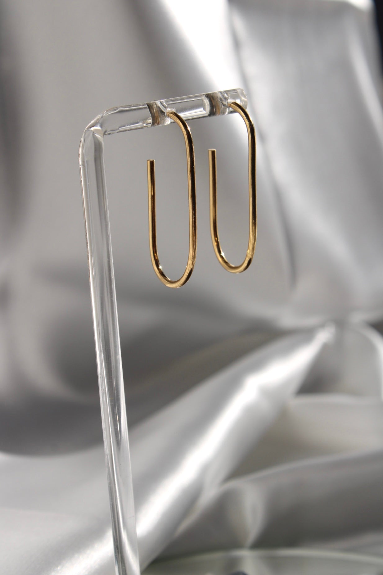 Thin Paperclip Hoops